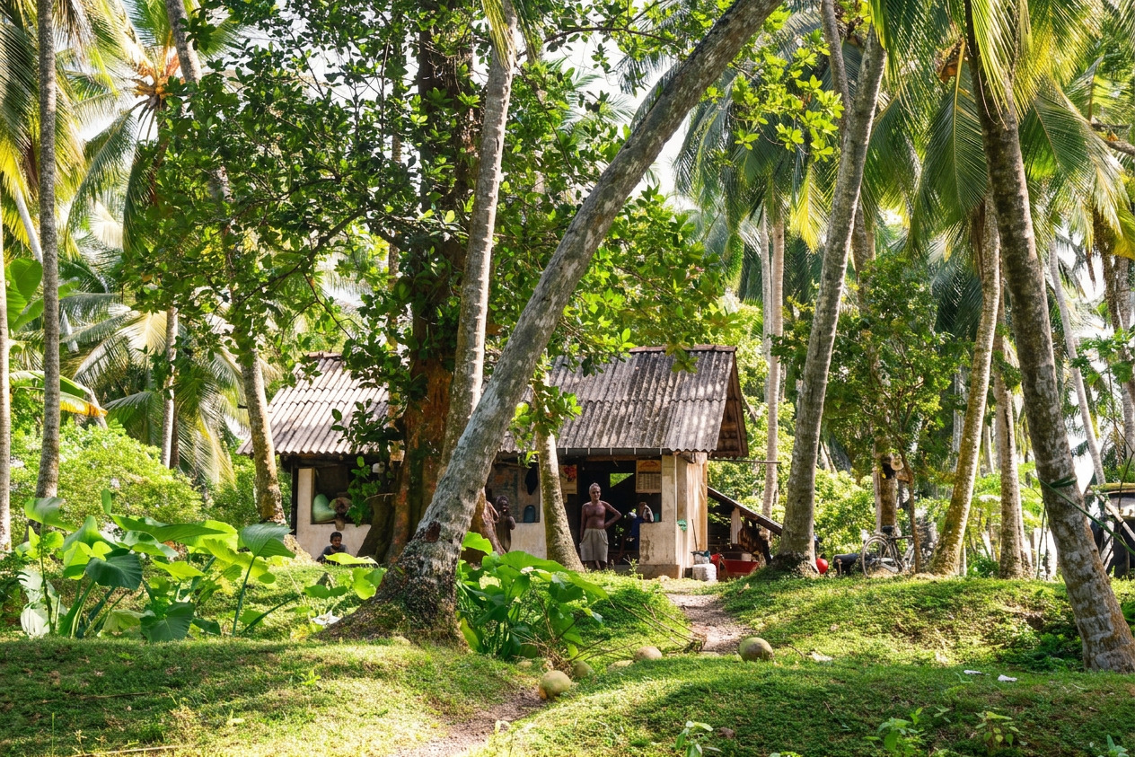 Private family coconut and cinnamon estate experience near Wadduwa Sri Lanka