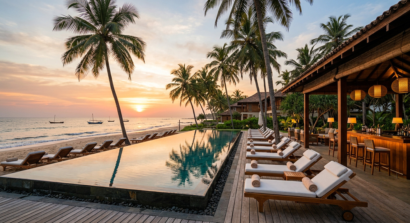 Luxury beach resort experience near Wadduwa Sri Lanka